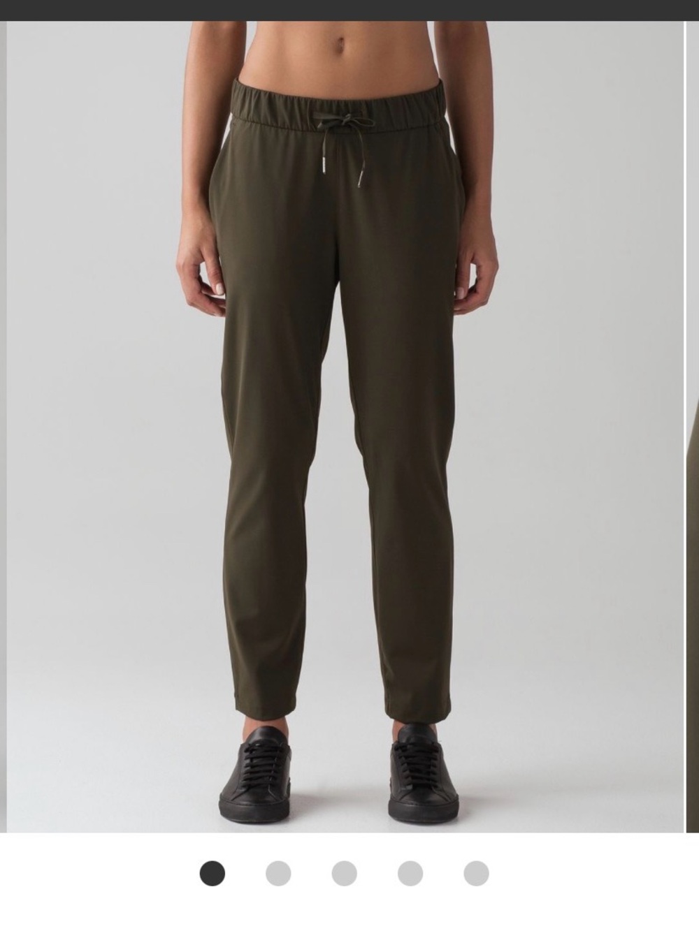 Lululemon sz 4 OTF On The Fly pants Dark Olive Green work travel athleisure
